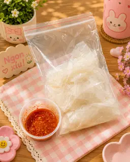 Hình ảnh Bánh Tráng Chấm Muối Sệt ( Cay )