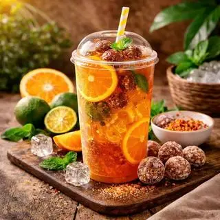 Hình ảnh Trà tắc cam xí muội (500ml)