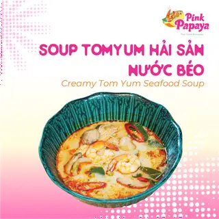 Hình ảnh Soup tomyum hải sản nước béo