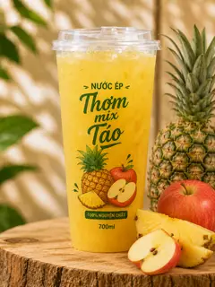 Hình ảnh Thơm mix táo - ly 700ml