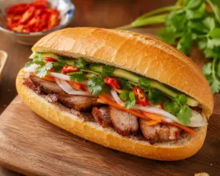 Hình ảnh bánh mì thịt chả