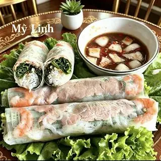 Hình ảnh Gỏi cuốn tôm thịt nạt (1 cái) chấm mắm nêm