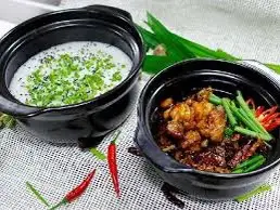 Hình ảnh cháo hương hành + ếch kho sả ( 1con)