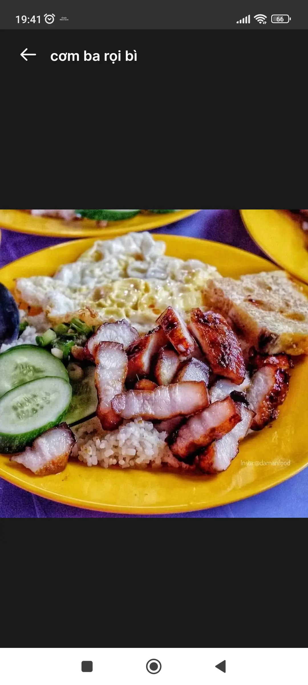 Hình ảnh cơm ba rọi chả lạp xưởng
