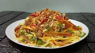 Hình ảnh gỏi xoài khô cá lóc 