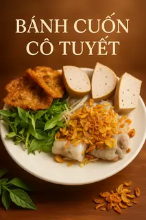 Hình ảnh Bánh cuốn nóng đầy đủ