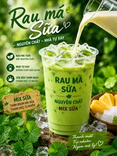 Hình ảnh  rau má mix sữa