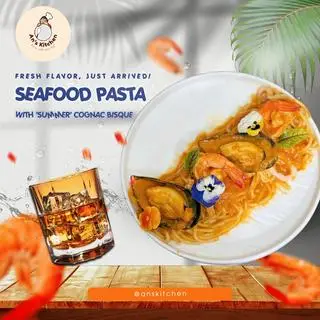 Hình ảnh Seafood Pasta with “summer” cognac bisque