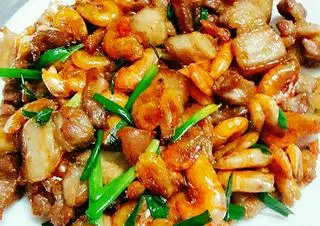 Hình ảnh Cơm thịt rim tép rang
