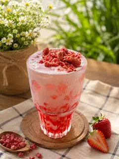 Hình ảnh sữa chua dâu sấy