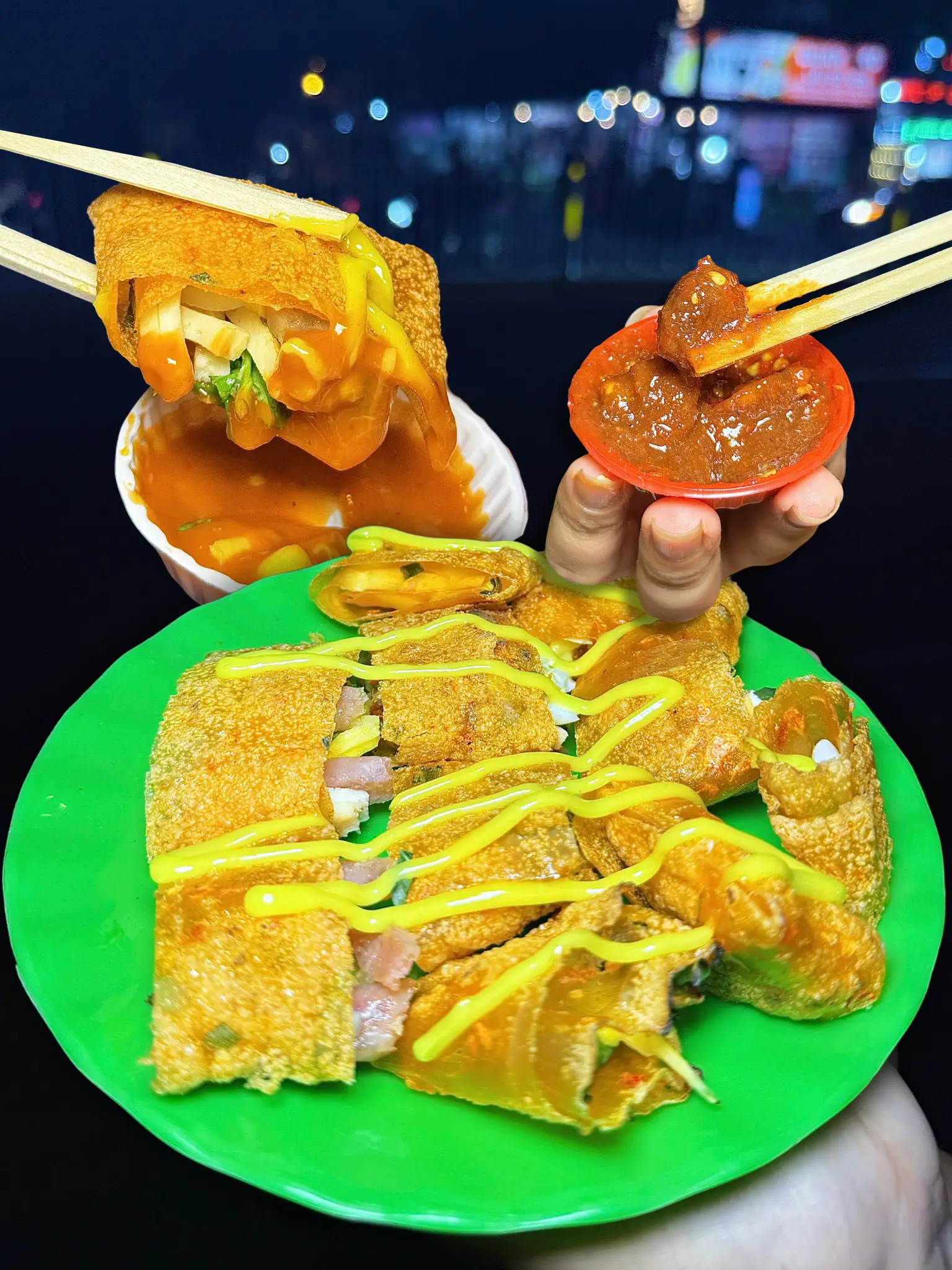 Hình ảnh Bánh tráng đỏ nướng
