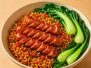 Hình ảnh Mì Trộn Xúc Xích Đức
