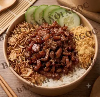 Hình ảnh Xôi thịt nướng ruốc hành