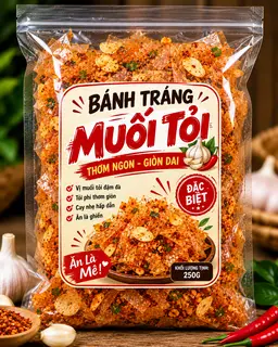 Hình ảnh Bánh Tráng Muối Tỏi (Bịch)