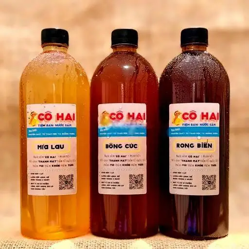 Hình ảnh Combo 3 chai sâm 1L mía lau, rong biển, bông cúc