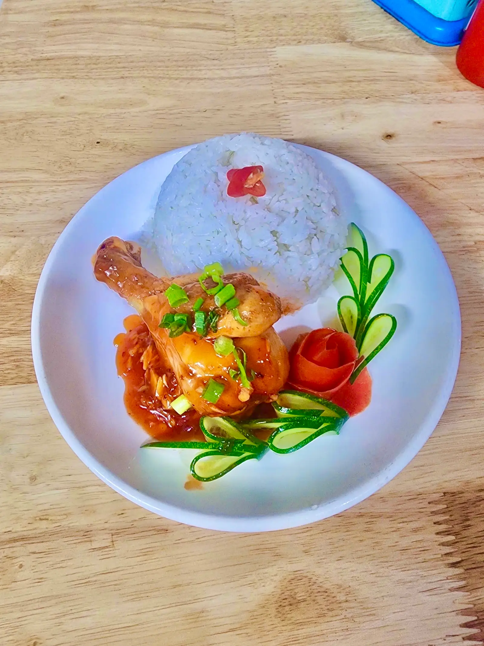 Hình ảnh Cơm Đùi Gà Sốt Chua Ngọt + Coca