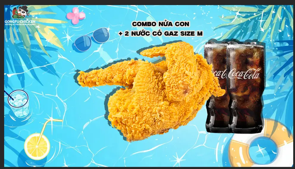 Hình ảnh Combo nửa gà + 2 coca M