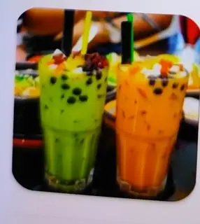 Hình ảnh Trà sữa thái xanh full TOPPING 