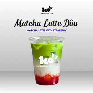 Hình ảnh Matcha latte dâu