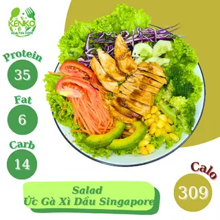Hình ảnh Salad Ức Gà Sốt Xì Dầu Singapore