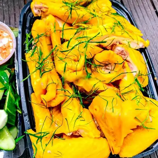 Hình ảnh Gà ủ muối hoa tiêu nguyên con chặt sẵn - không đầu