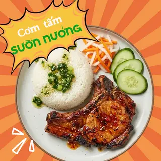 Hình ảnh Cơm sườn nướng
