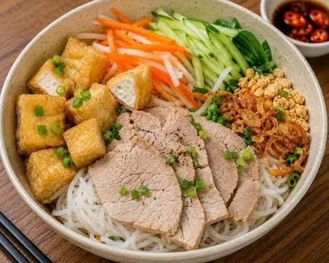 Hình ảnh Bún nước tương thịt luộc