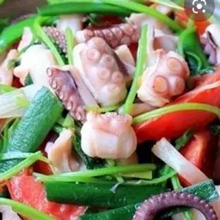 Hình ảnh Bạch tuộc xào cần tỏi