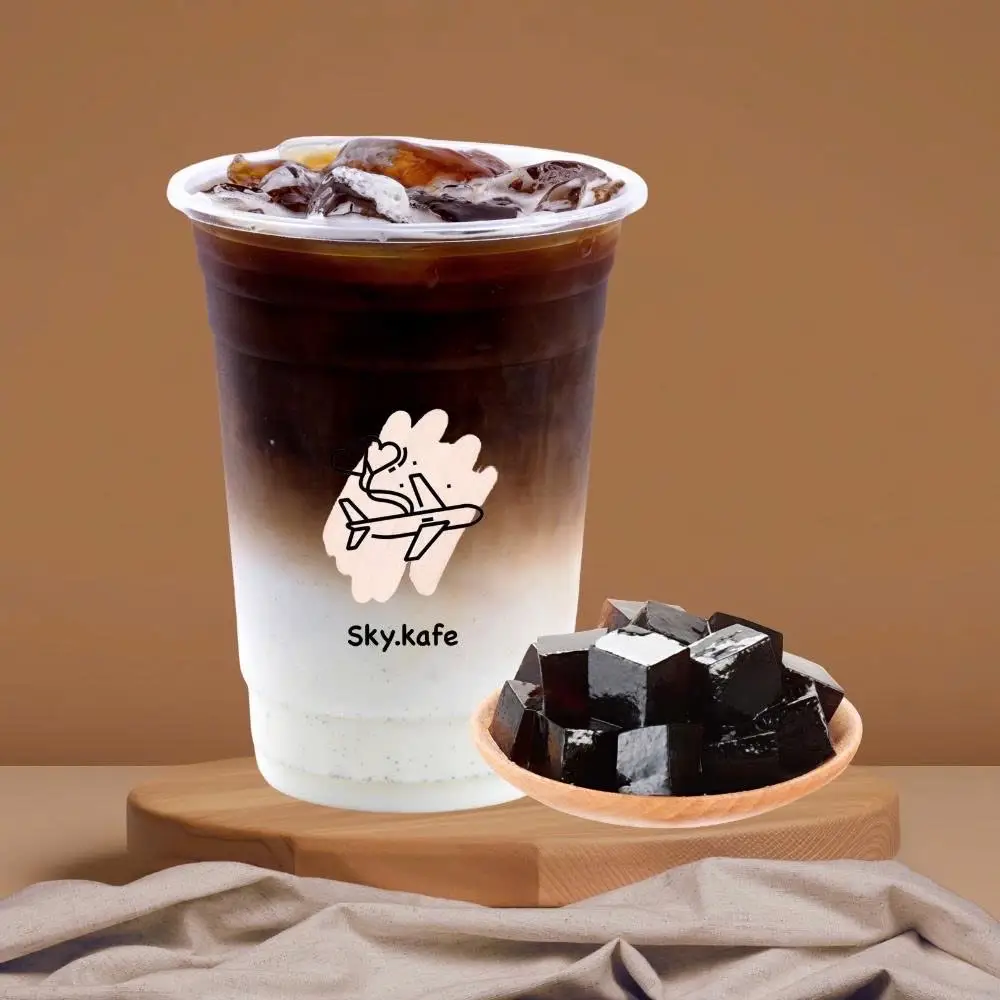 Hình ảnh Cà phê sữa tươi thạch sương sáo ly 650ml