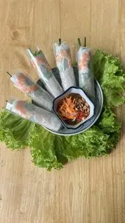 Hình ảnh Combo 3 cuốn tôm thịt ( tương đậu không mắm nêm)