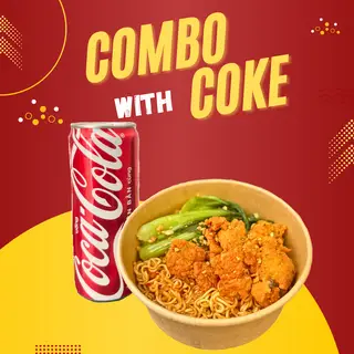 Hình ảnh Mì InDo Trộn Gà Chiên + CocaCola