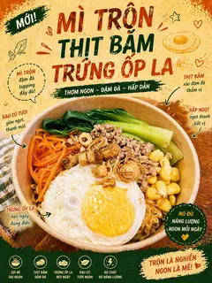 Hình ảnh Mì trộn thị bằm - ốp la