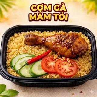 Hình ảnh cơm chiên gà mắm tỏi ( bestseller ) 