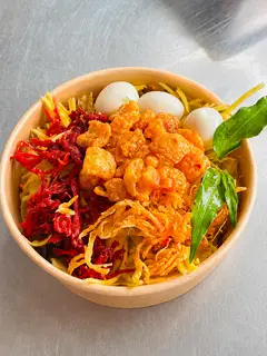 Hình ảnh Bánh Tráng Tôm Rim Full Topping (Hộp Lớn)