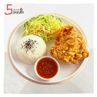 Hình ảnh Cơm Gà Rán + Sốt tùy chọn