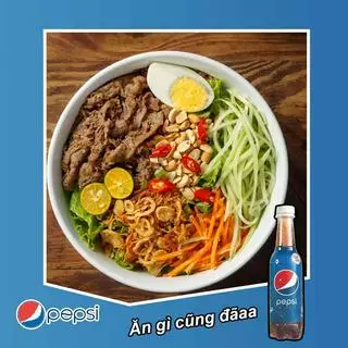 Hình ảnh Combo - Bún Trộn Bò Sốt Me + Pepsi