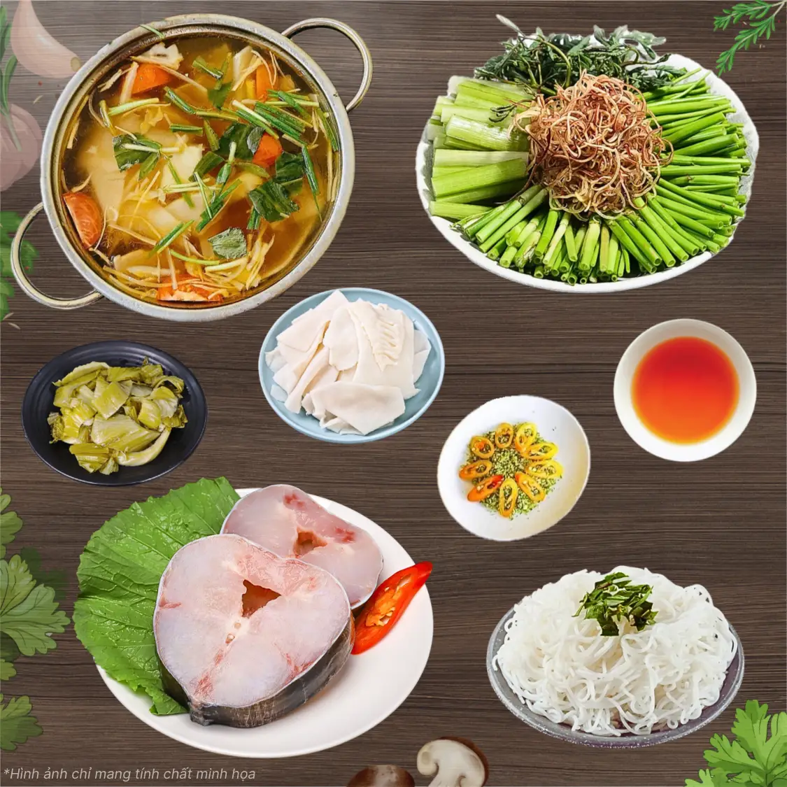 Hình ảnh Lẩu cá lăng măng chua, cải chua