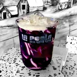 Hình ảnh Sữa tươi khoai lang tím - puding khoai môn
