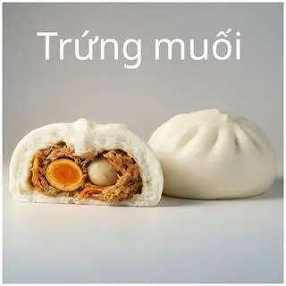 Hình ảnh Bánh bao nhân thịt trứng muối - trứng cút