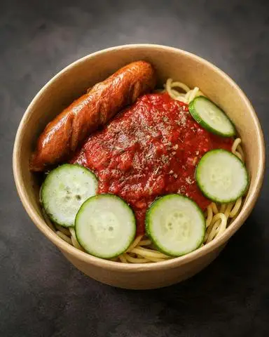 Hình ảnh Mì Ý Xốt Cà Xúc Xích