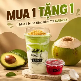 Hình ảnh Bơ Già Dừa Non size L: 700ml - Tặng Trà Blind Tea DAINOO