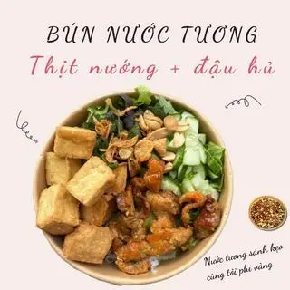 Hình ảnh Bún Nước Tương Thịt Nướng + Đậu Hũ