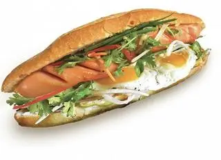Hình ảnh bánh mỳ trứng xúc xích 