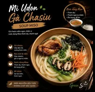 Hình ảnh Mì Udon Gà Chasiu Soup MISO