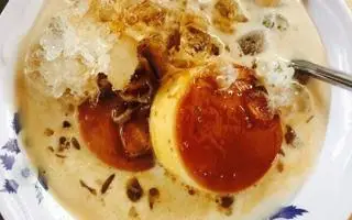 Hình ảnh Bành flan cà phê sữa đá