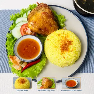 Hình ảnh Cơm Đảo Gà Lội Mỡ xốt Me cay Nhỏ