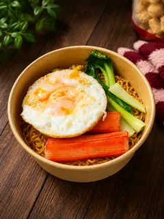 Hình ảnh Mì trộn Indomie thanh cua trứng