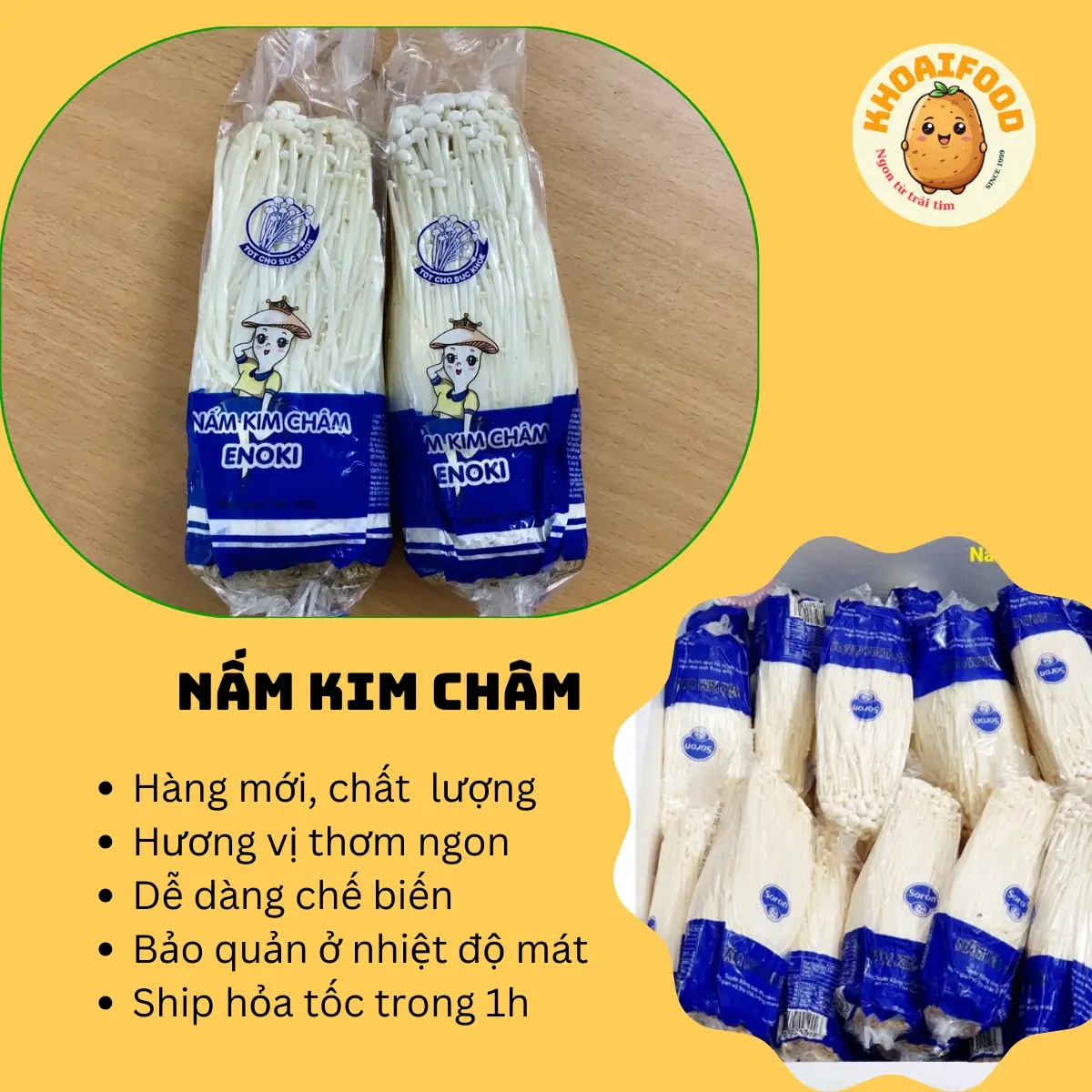 Hình ảnh Nấm kim châm ( gói 150g)