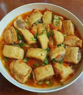 Hình ảnh đậu hủ dồn thịt sốt cà chua