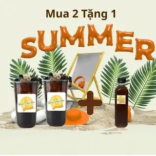 Hình ảnh Combo giải nhiệt, mua 2 ly sâm bí đao hạt chia size L tặng 1 chai sâm bí đao hạt chia 